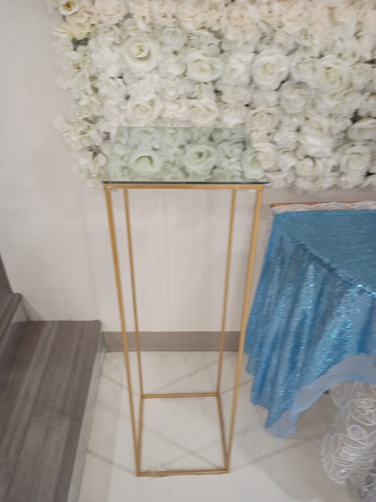 Mirror top cube decorative table